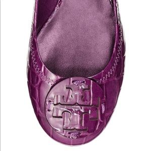 Tory Burch Reva Croc-Print ballet flat